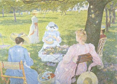 Theo Van Rysselberghe Family in an Orchard (nn02) China oil painting art